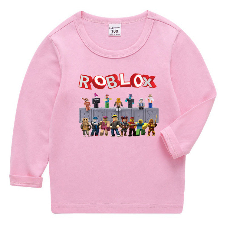 T-shirt à manches longues style coréen Roblox pour enfants 2020