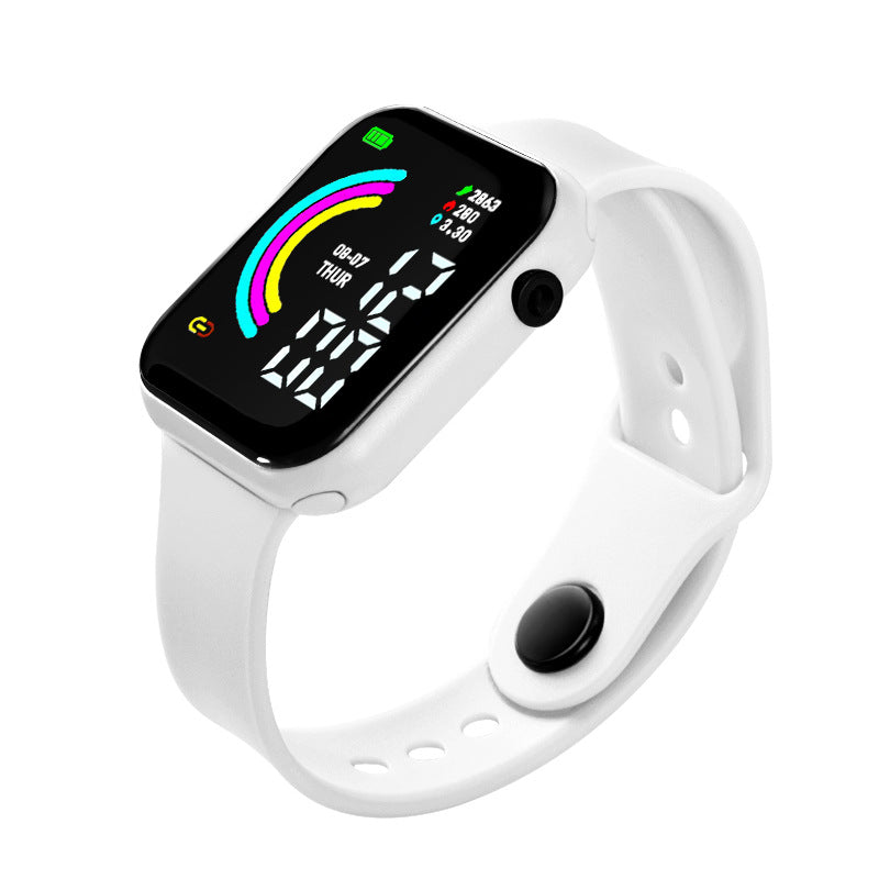 Montre Intelligente Sport Carrée LED pour Adolescents Garçons
