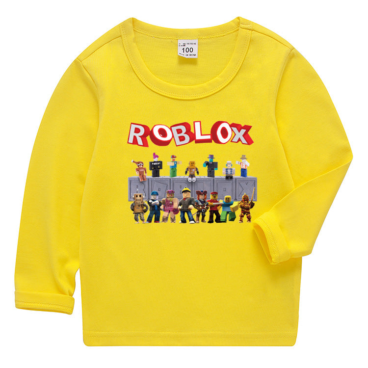 T-shirt à manches longues style coréen Roblox pour enfants 2020