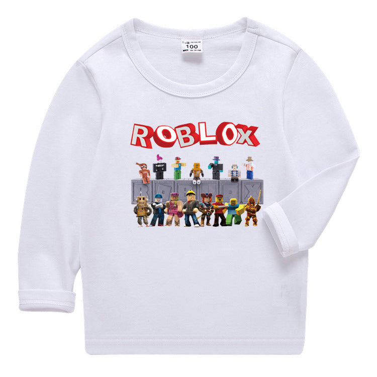 T-shirt à manches longues style coréen Roblox pour enfants 2020