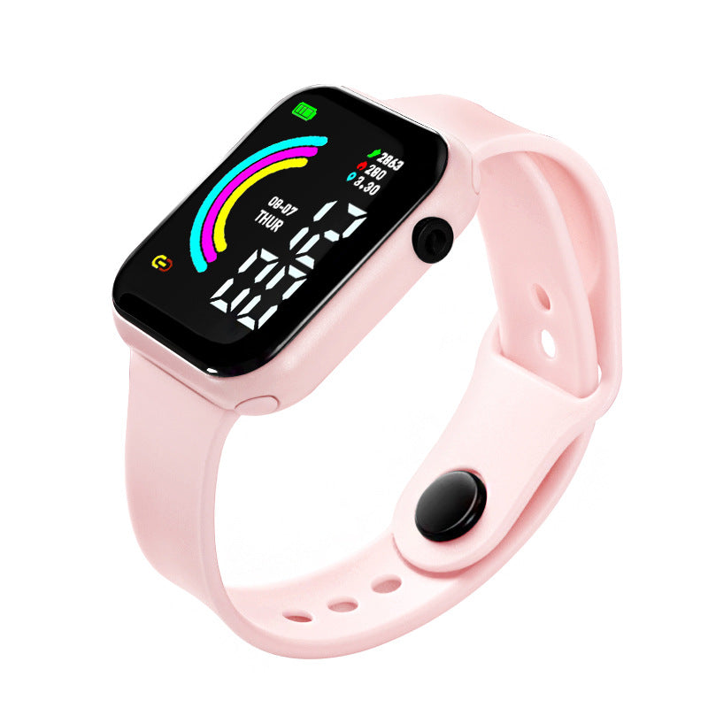 Montre Intelligente Sport Carrée LED pour Adolescents Garçons