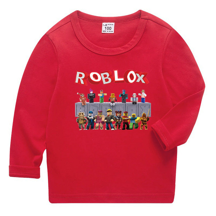 T-shirt à manches longues style coréen Roblox pour enfants 2020