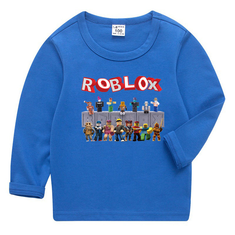 T-shirt à manches longues style coréen Roblox pour enfants 2020