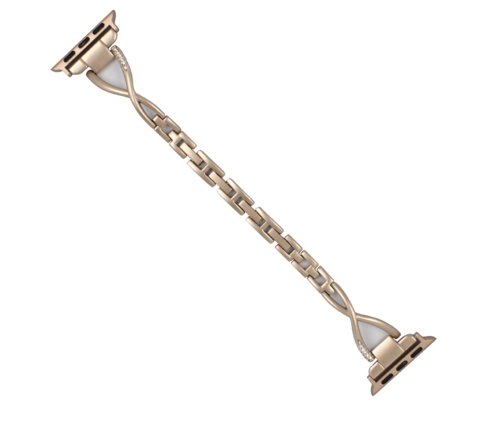 Bracelet pour FEMME  Apple Watch X-Type en acier inoxydable avec diamants