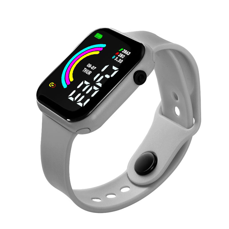 Montre Intelligente Sport Carrée LED pour Adolescents Garçons