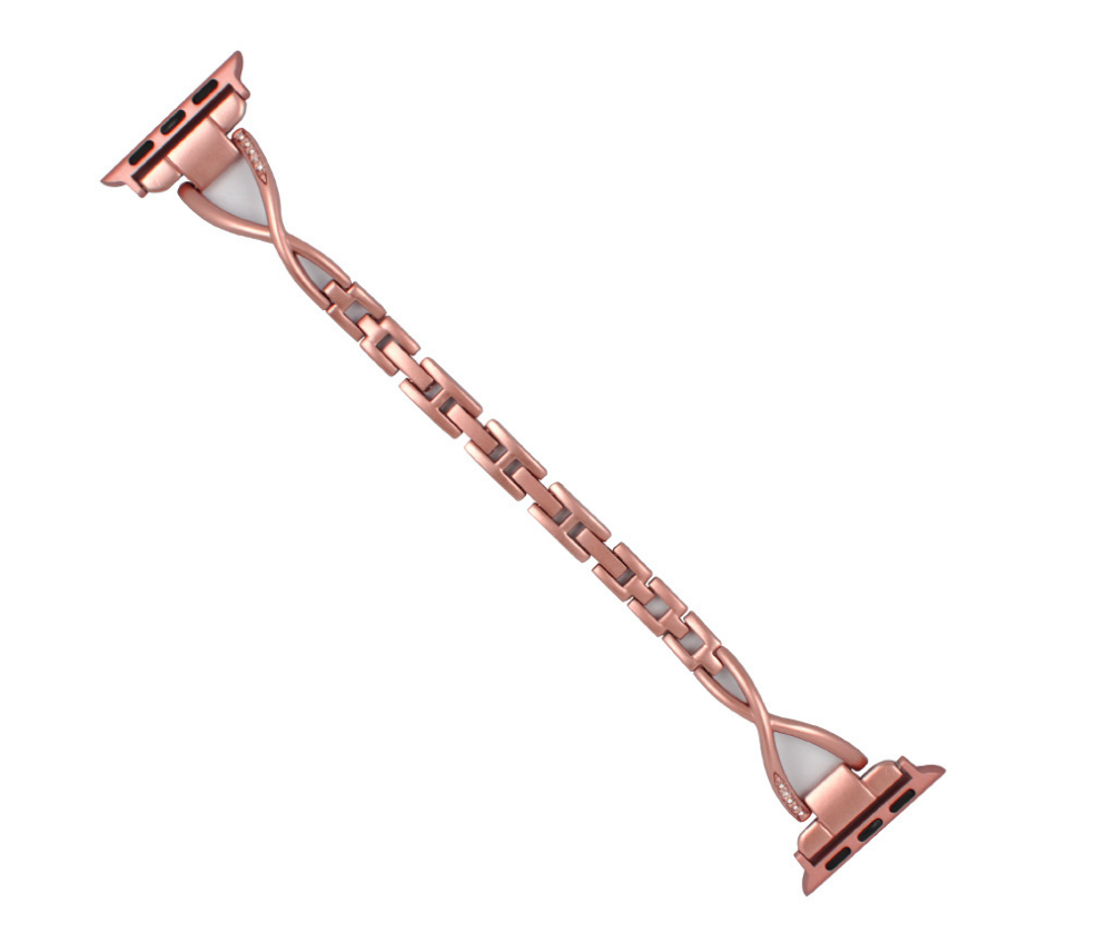 Bracelet pour FEMME  Apple Watch X-Type en acier inoxydable avec diamants