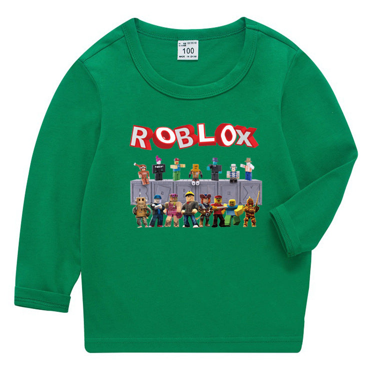 T-shirt à manches longues style coréen Roblox pour enfants 2020