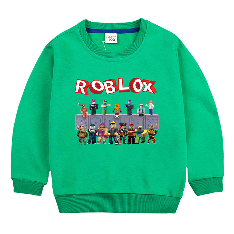 T-shirt à manches longues style coréen Roblox pour enfants 2020