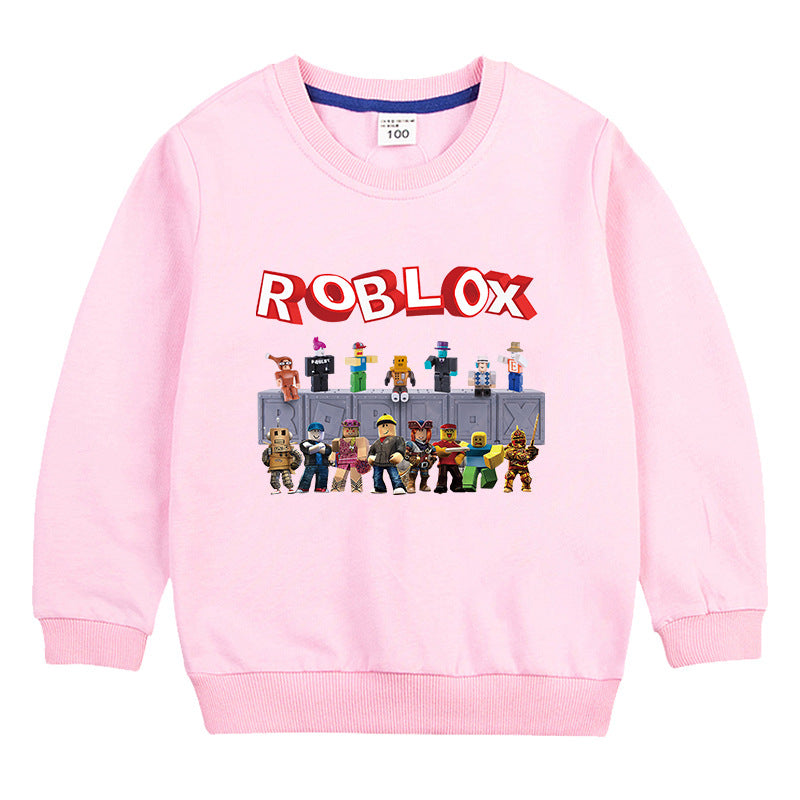 T-shirt à manches longues style coréen Roblox pour enfants 2020