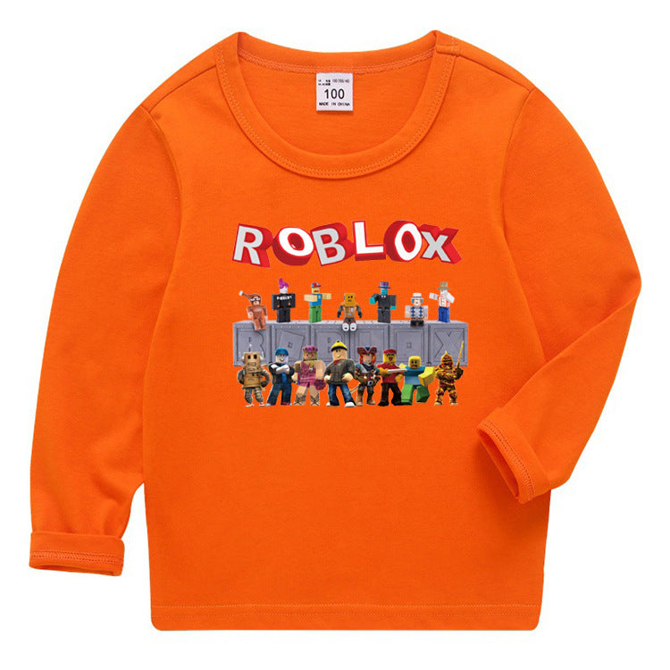 T-shirt à manches longues style coréen Roblox pour enfants 2020