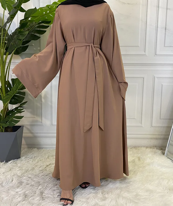 Basic Middle Eastern Turkish solid color plus size robe