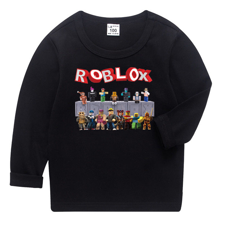 T-shirt à manches longues style coréen Roblox pour enfants 2020