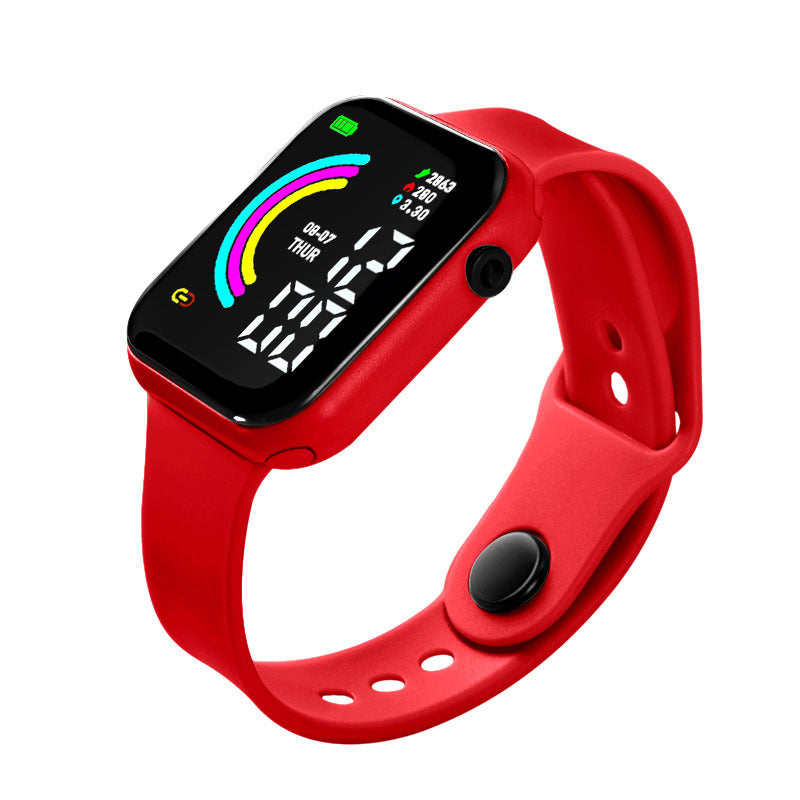 Montre Intelligente Sport Carrée LED pour Adolescents Garçons